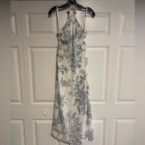 Sachin + Babi Blue and White Patterned Maxi Dress